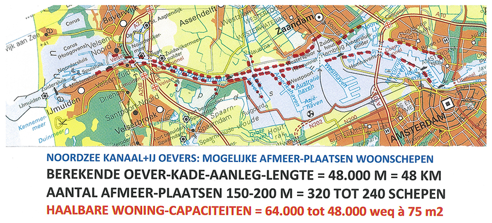 DRIJVEND WONEN OP WATER LANGS IJ-OEVERS